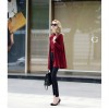 TE1428GJ Europe fashion casual turtleneck vest and loose cardigan two pieces