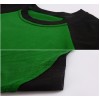 TE1225BNYR Autumn color matching round neck irregular T-shirt