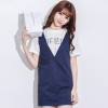 TE2104HM Korean style bowknot two way wear suspender dress