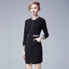 TE2617NS Autumn preppy style pure color slim dress