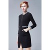 TE2617NS Autumn preppy style pure color slim dress