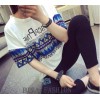 TE3051JJJ Korean fashion national pattern print t-shirt