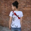 TE3116WSSP Fashion rhinestone beauty print short sleeve T-shirt