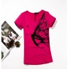 TE3118WSSP Fashion rhinestone butterfly print short sleeve T-shirt
