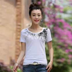 TE3120WSSP Summer fashion simple print short sleeve T-shirt