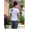TE3121WSSP Fashion rhinestone print short sleeve T-shirt