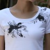 TE3121WSSP Fashion rhinestone print short sleeve T-shirt