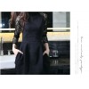 TE3201MY Autumn lace long sleeve slim waist dress