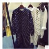 TE3207MY Autumn Korean fashion dot thicken chiffon long sleeve shirt