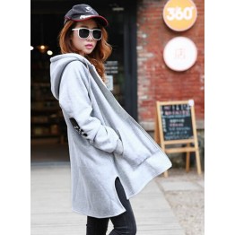 TE3352XLZ Europe fashion irregular forked tail plus size hoodie