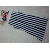 TE3389WYN Stripes splicing sleeveless one piece dress