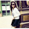 TE3927MY Autumn fashion print loose sweatshirt with skirt two pieces suit