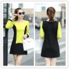 TE5249HM Color matching temperament long sleeve dress