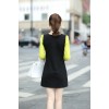 TE5249HM Color matching temperament long sleeve dress