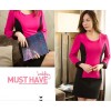 TE5249HM Color matching temperament long sleeve dress