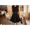 TE5262HM Lace splicing temperament fake two piece sleeveless dress