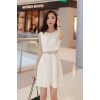 TE5262HM Lace splicing temperament fake two piece sleeveless dress