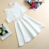 TE5262HM Lace splicing temperament fake two piece sleeveless dress