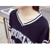 TE5269PPFS Sports fashion contact color v-neck letter print t-shirt