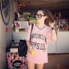 TE5269PPFS Sports fashion contact color v-neck letter print t-shirt