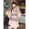 TE5269PPFS Sports fashion contact color v-neck letter print t-shirt