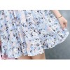 TE5272HM New style boat neck off shoulder slim waist shivering chiffon dress