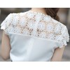 TE5273HM Lace hollow out short sleeve tops with wave pattern skirt