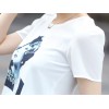 TE5277HM Summer cotton print t-shirt with organza skirt