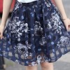 TE5277HM Summer cotton print t-shirt with organza skirt