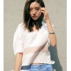 TE5372DFYL Fashion elegant color matching loose T-shirt