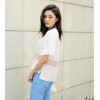 TE5372DFYL Fashion elegant color matching loose T-shirt