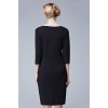 TE5850NS Europe fashion v-neck slim three quarter sleeve dress