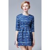 TE5851NS Europe fashion empire waist print dress