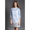 TE6018HYXMW Gradual change color elegant slim three quarter sleeve dress