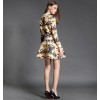 TE6022CLQX Autumn cartoon print jacquard weave sweatshirt with bubble skirt