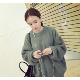 TE6035XHHB Loose large size batwing sleeve knitting pullover sweater