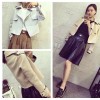 TE6213YZL Fashion lapel faux suede coat