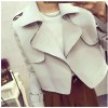 TE6213YZL Fashion lapel faux suede coat