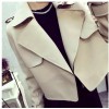 TE6213YZL Fashion lapel faux suede coat