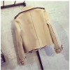 TE6213YZL Fashion lapel faux suede coat