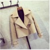 TE6213YZL Fashion lapel faux suede coat