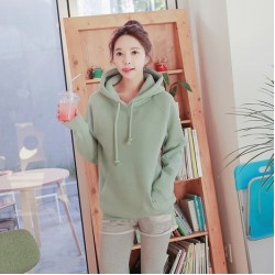 TE6383DLL Autumn fashion simple pure color hoodie