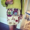 TE8236BLFS Harajuku style owl print tight hip skirt