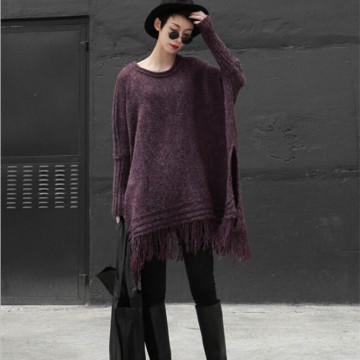 TE86229JYS Europe fashion knitting tassel maternity loose clock sweater