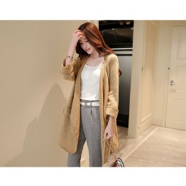 TE86230JYS Korean fashion loose knitting maternity cardigan long sweater