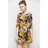 TE9032LLYG Europe fashion print half sleeve dress