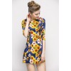 TE9032LLYG Europe fashion print half sleeve dress