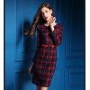 TE9082LLYG Autumn new style fashion checks slim dress