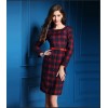 TE9082LLYG Autumn new style fashion checks slim dress