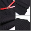 TE9083LLYG Europe fashion stand collar temperament stripes dress